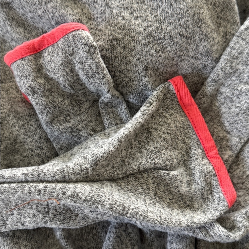 Loveappella Heather Gray Hoodie with Pink Trim - Picture 7 of 7